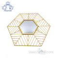 Gold Sun-shaped Hanging Wall Mirror